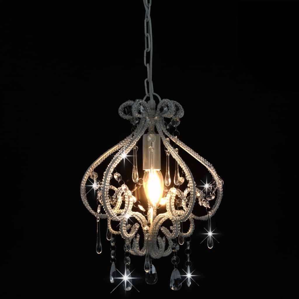 VidaXL Plafondlamp Kralen Wit E14 - 40% Korting!