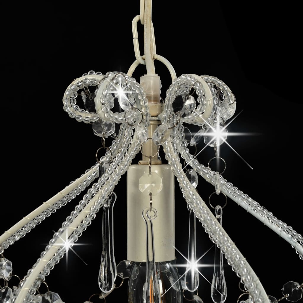 VidaXL Plafondlamp Kralen Wit E14 - 40% Korting!