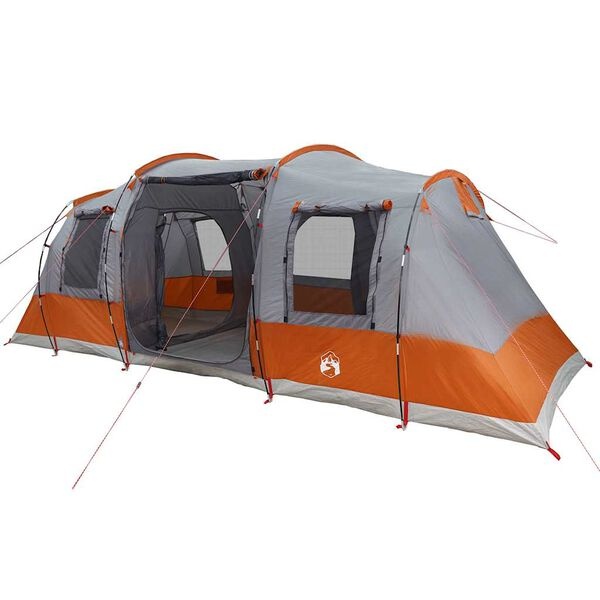 vidaXL Tunneltent 4p Grijs/Oranje - Scheur - 60% Korting!