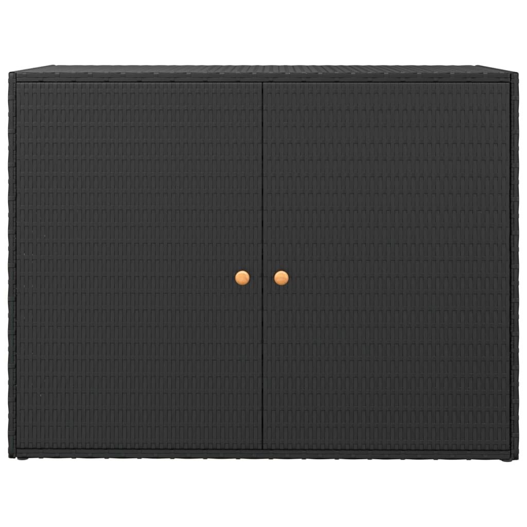 vidaXL Tuinkast Rattan Zwart 100cm - 40% Korting!
