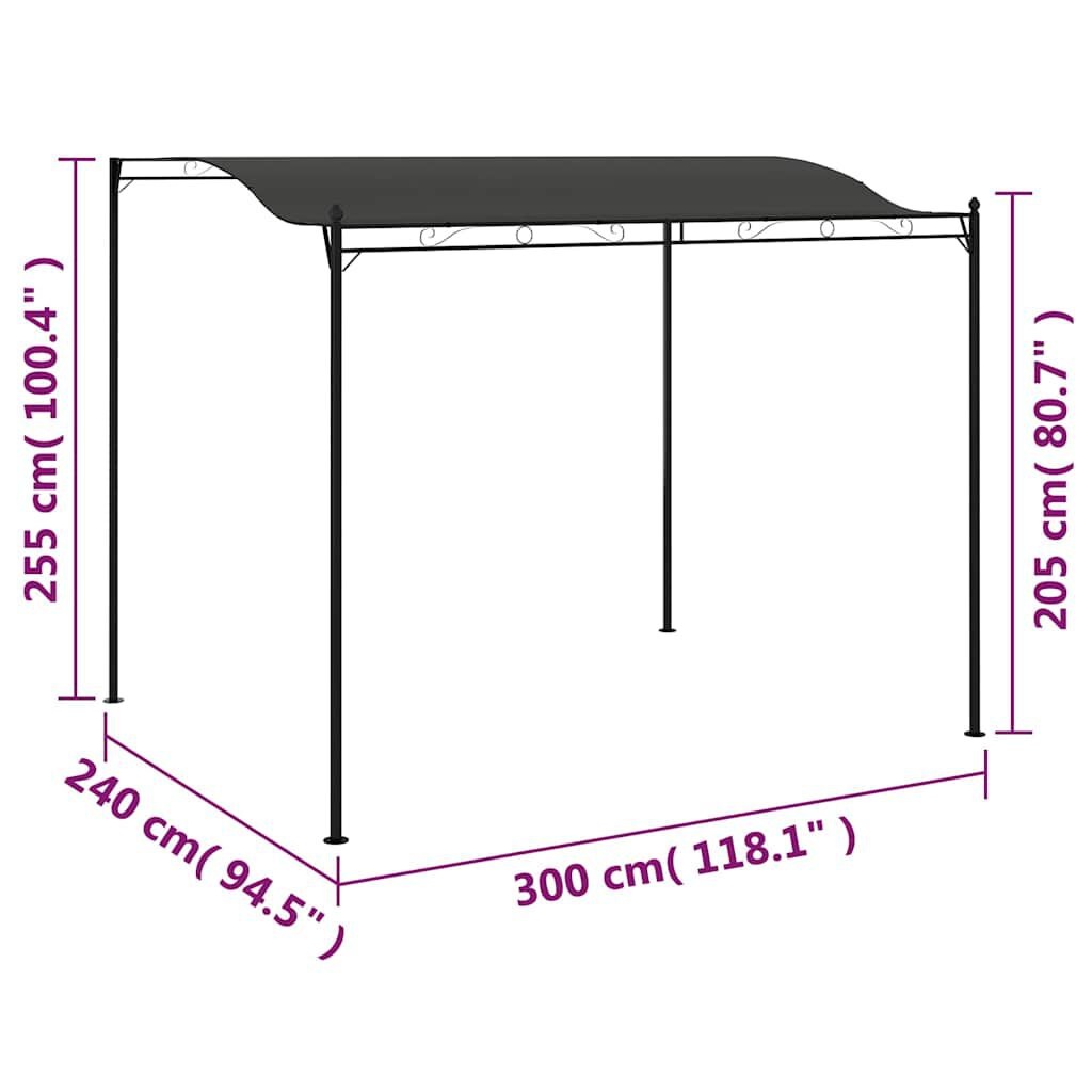 VidaXL Zonneluifel 3x2,4m Antraciet - 40% Korting!