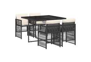 50% Korting! Tuinset met Kussens - Beige Rattan