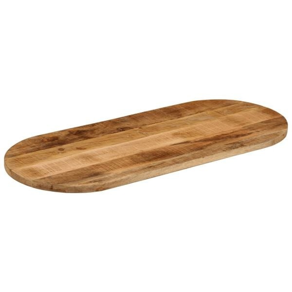 Ovaal Mangohouten Tafelblad 120x50cm - 40% Korting!