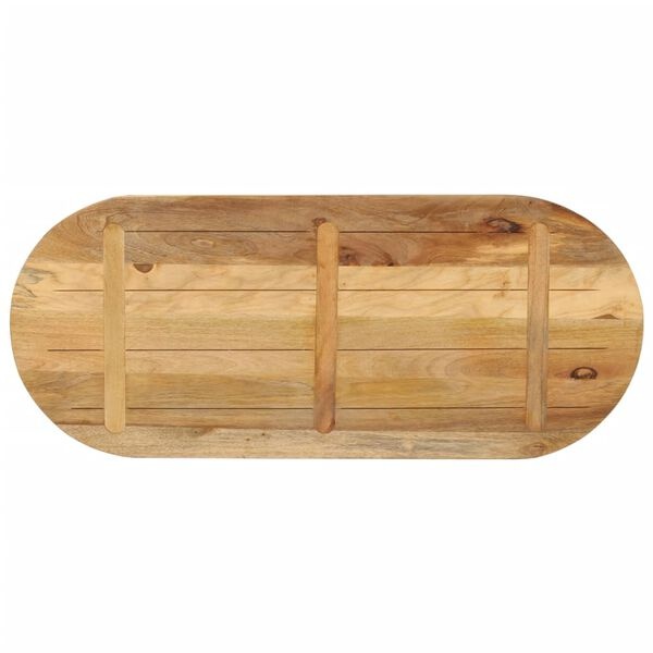 Ovaal Mangohouten Tafelblad 120x50cm - 40% Korting!