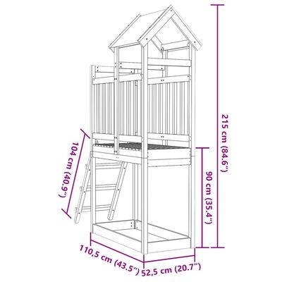 VidaXL Speeltoren Douglas Hout - Ladder - 35% Korting!