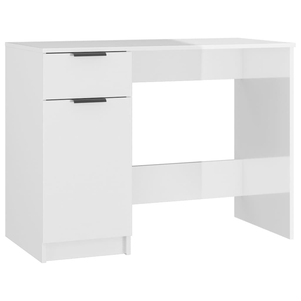 Bureau Hoogglans Wit 100x50 - 40% Korting! (Lijmresten)