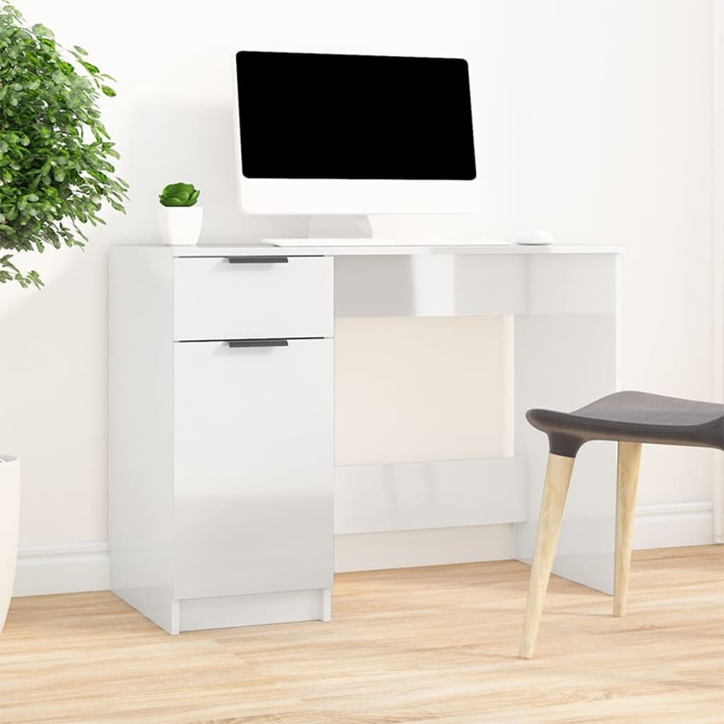 Bureau Hoogglans Wit 100x50 - 40% Korting! (Lijmresten)