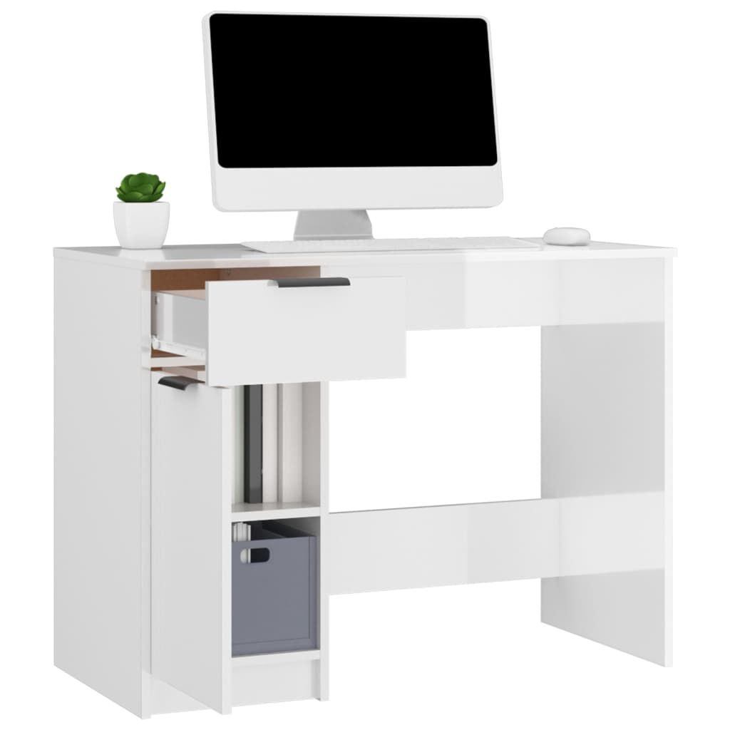Bureau Hoogglans Wit 100x50 - 40% Korting! (Lijmresten)