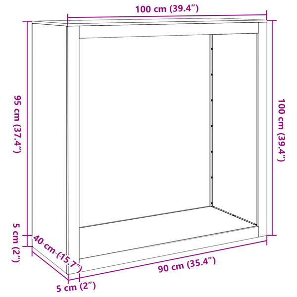 Haardhoutrek 100x40x100cm Gegalvaniseerd - 41% Korting!