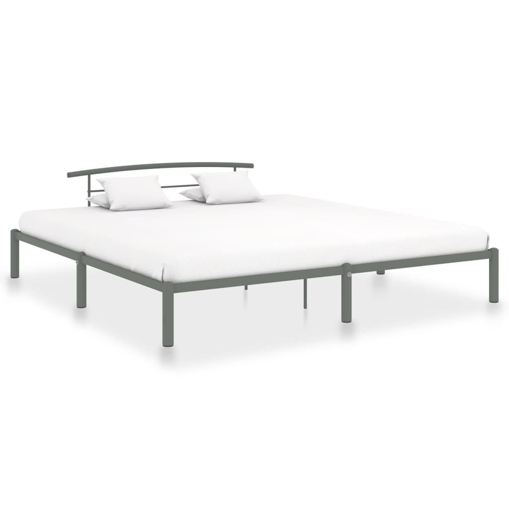 Bedframe Metaal Grijs 180x200 cm - 60% Korting!