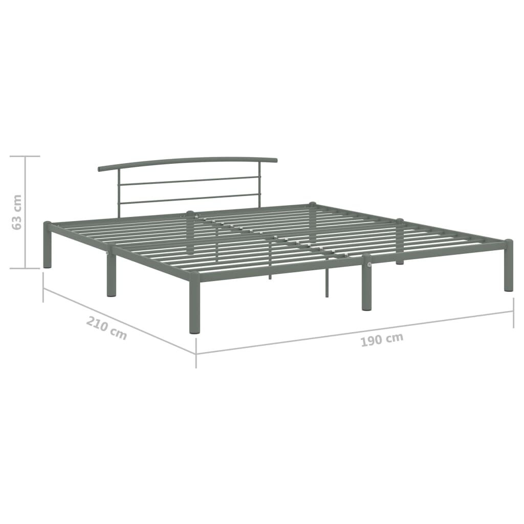 Bedframe Metaal Grijs 180x200 cm - 60% Korting!