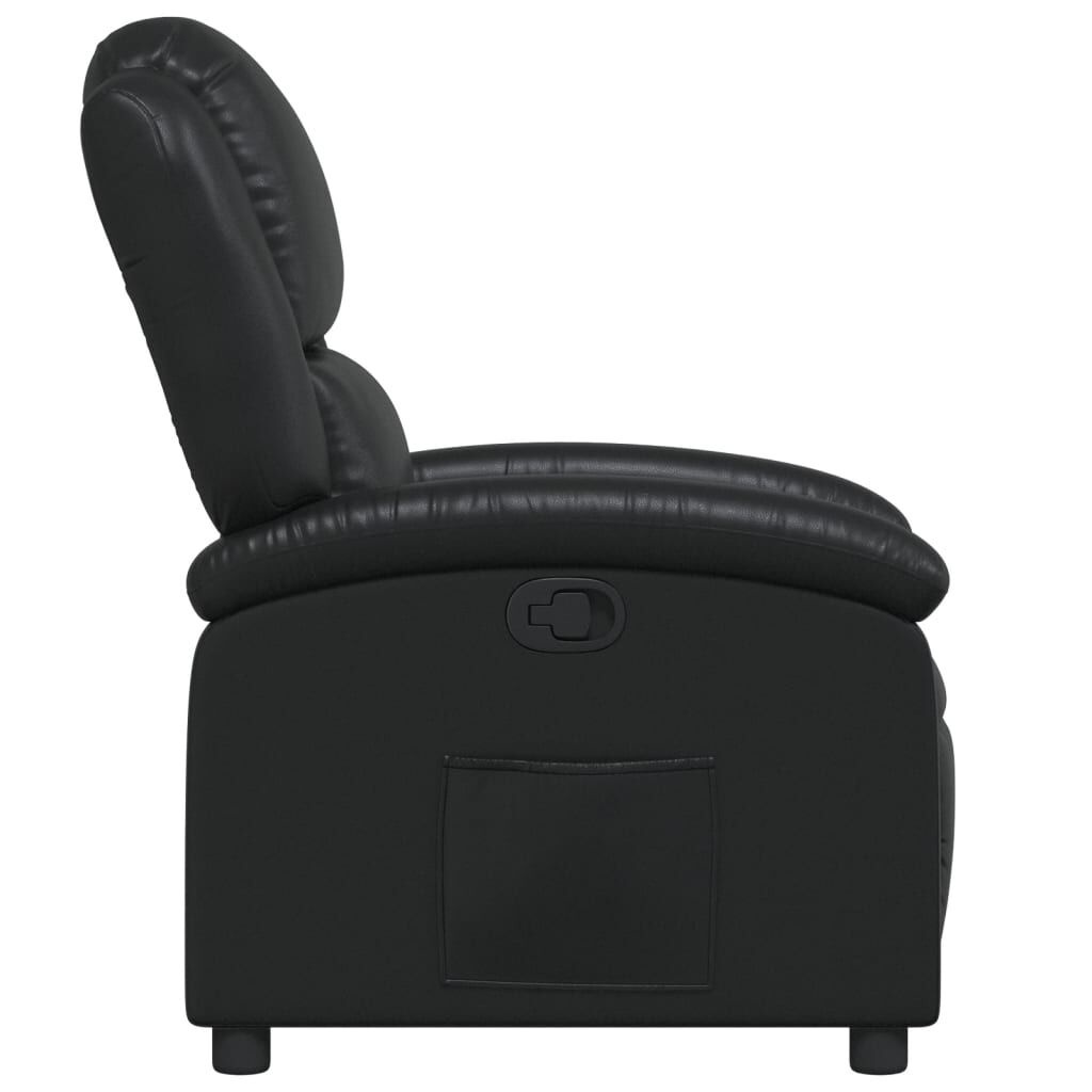 vidaXL Fauteuil verstelbaar kunstleer zwart