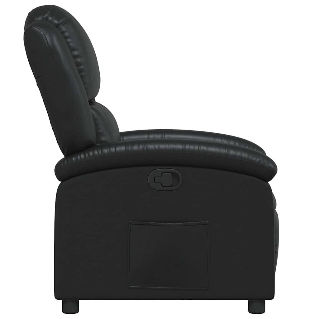 vidaXL Fauteuil verstelbaar kunstleer zwart