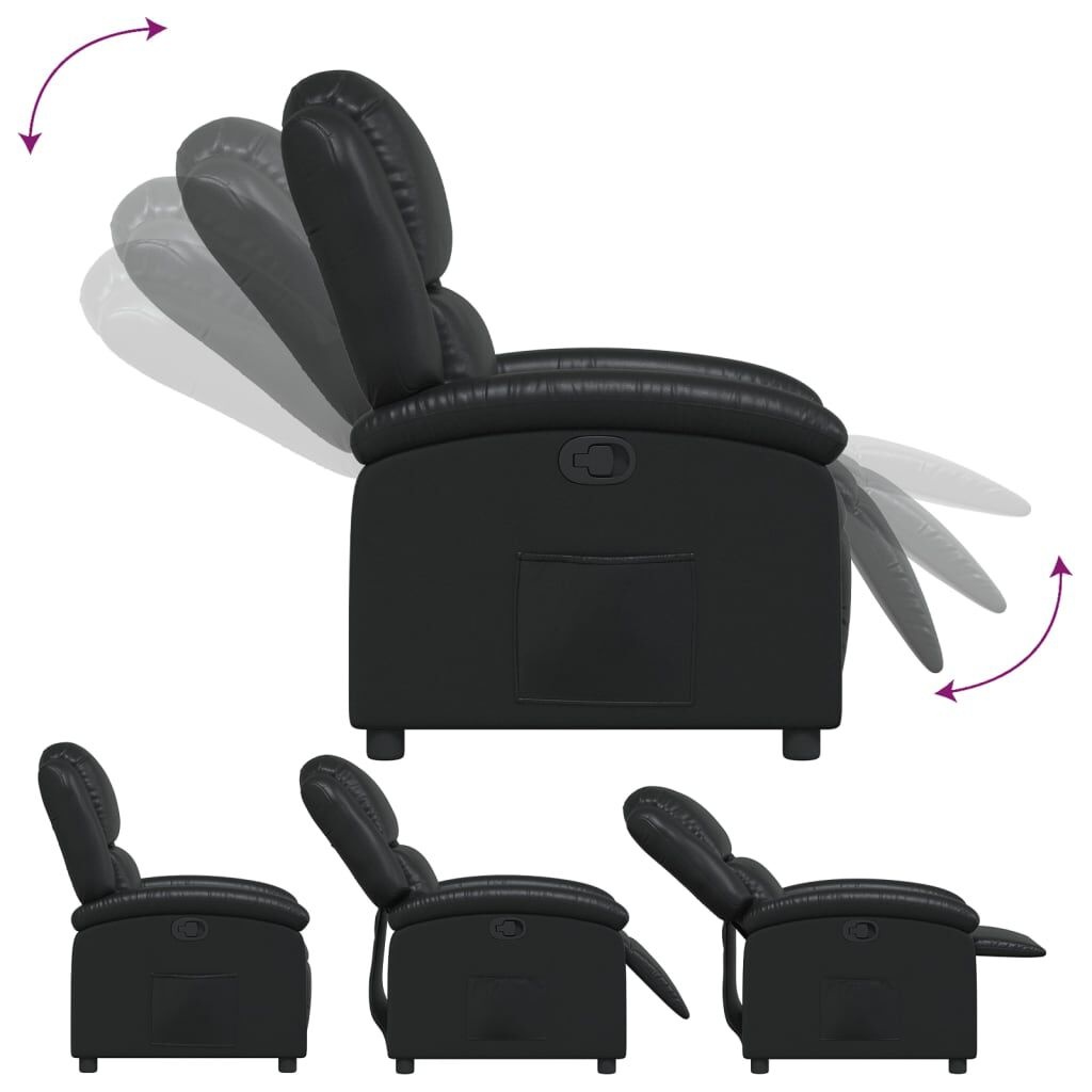 vidaXL Fauteuil verstelbaar kunstleer zwart