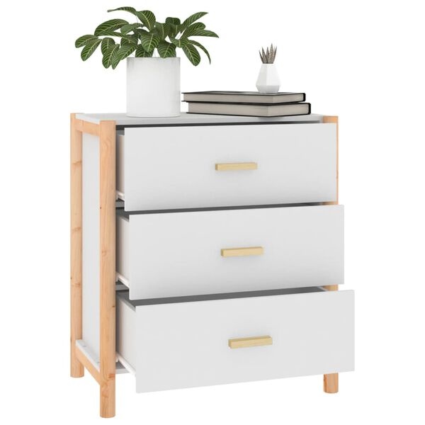 vidaXL Dressoir Wit Hout 62cm - 60% Korting! Beschadigd