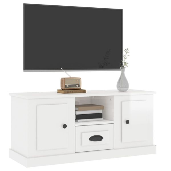 TV-Meubel Wit Hoogglans 100cm - Scheurtje - 55% Korting!
