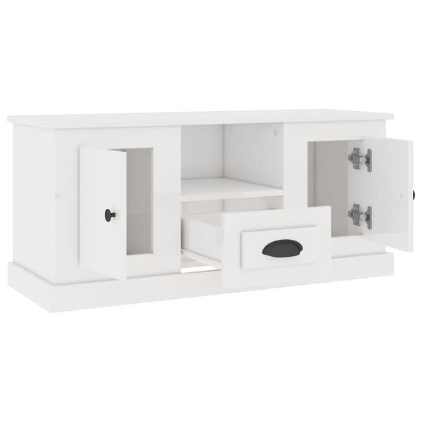 TV-Meubel Wit Hoogglans 100cm - Scheurtje - 55% Korting!