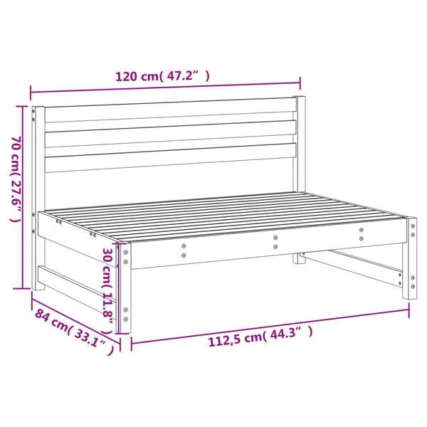 VidaXL Tuinbank Grenenhout 120cm - 40% Korting!