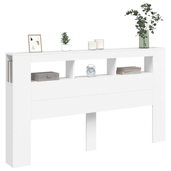vidaXL LED Hoofdbord 180cm Wit - 40% Korting!