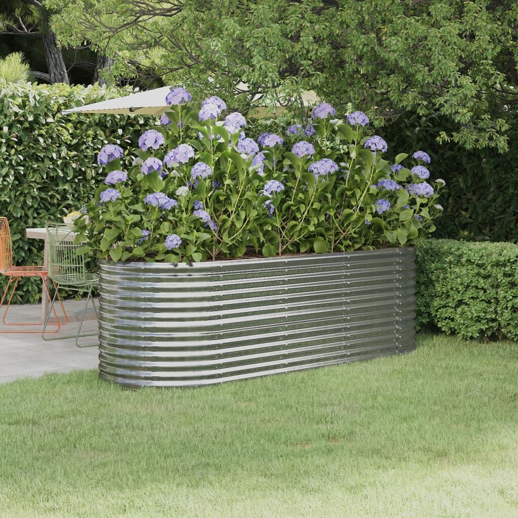 VidaXL Plantenbak Zilver 224cm - 35% Korting! Tuin & Balkon