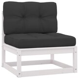 vidaXL Loungeset Grenenhout Wit - 4-delig - 35% Korting!