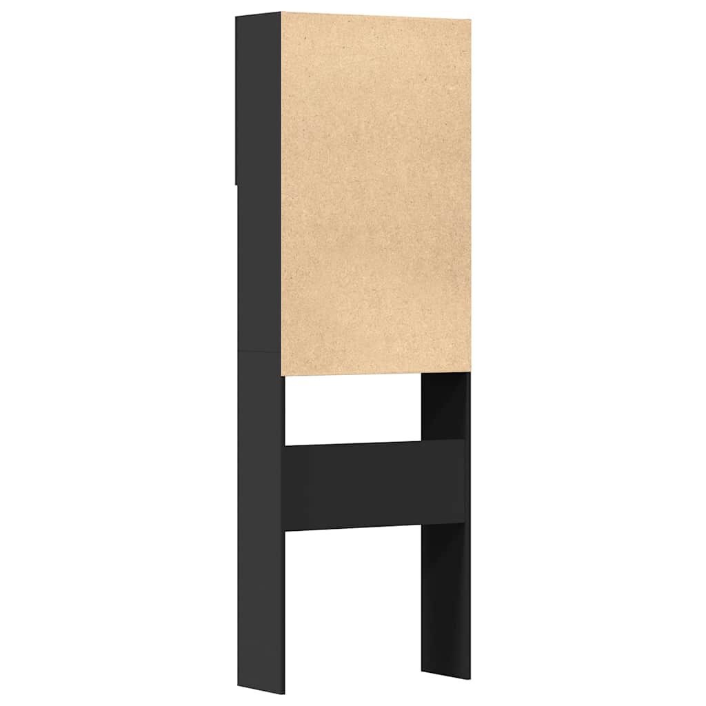 vidaXL Wasmachinekast Zwart 64x24x190cm - 40% Korting!