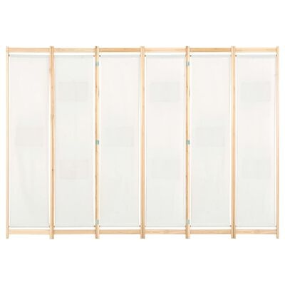 Kamerscherm 6 Panelen Crème 240x170cm - 55% Korting!