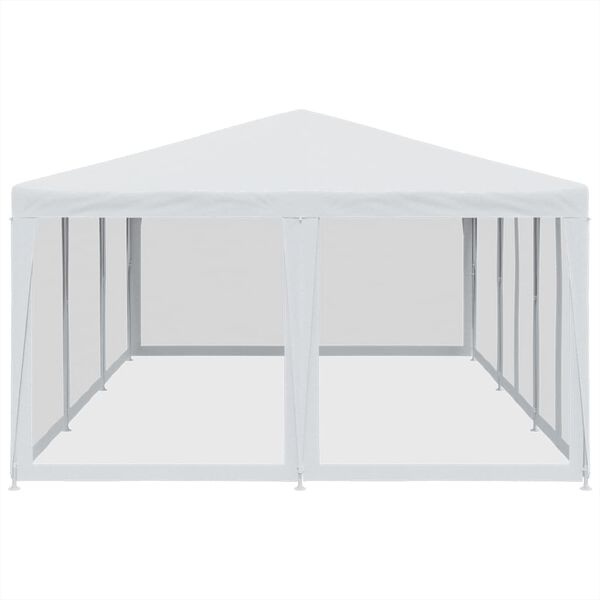 Partytent 6x4m Wit m. Mesh Zijwanden - 55% Korting!