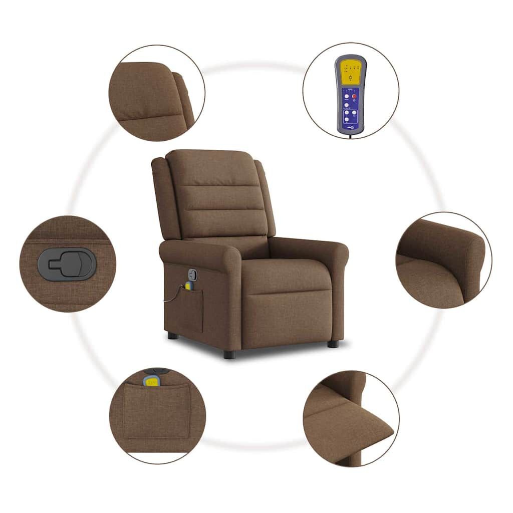 vidaXL Massagestoel Bruin Verstelbaar - 35% Korting!