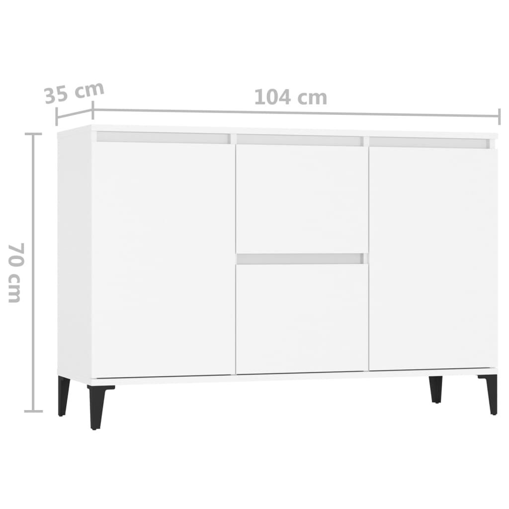 Dressoir Wit 104cm - 50% Korting! (Rails Deuk)