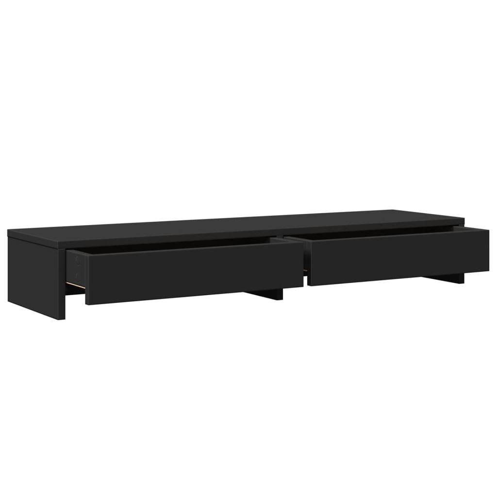 vidaXL Monitorstandaard met Lades Zwart - 55% Korting!