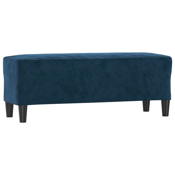 Blauw Fluweel Bankje 100cm - Nu 40% Korting!