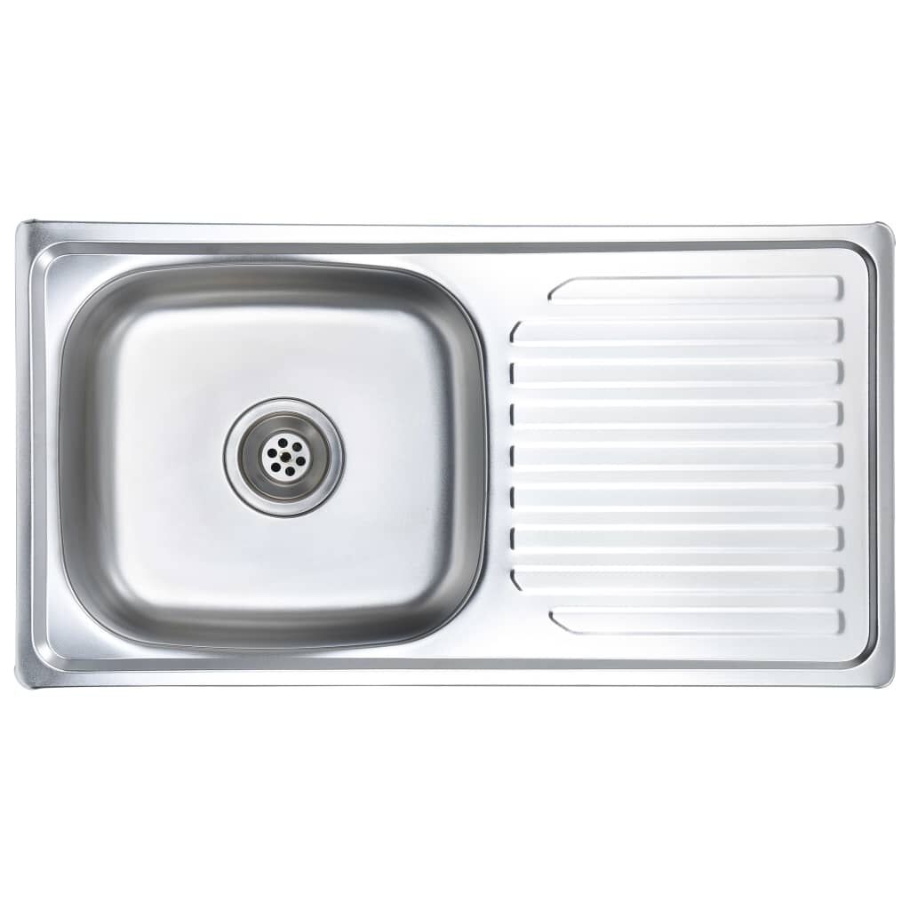 vidaXL RVS Gootsteen 75x40cm - ZONDER SIFON - 35% Korting!