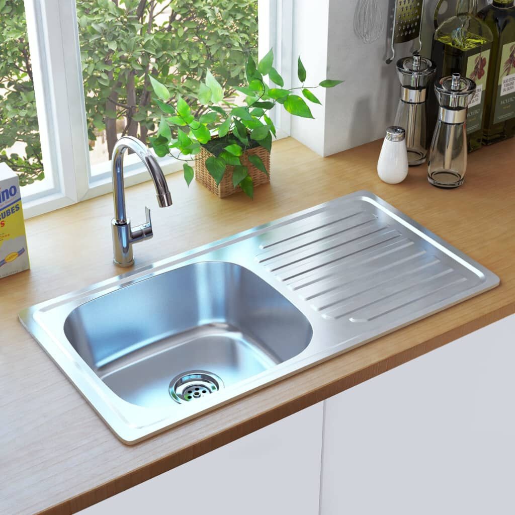 vidaXL RVS Gootsteen 75x40cm - ZONDER SIFON - 35% Korting!