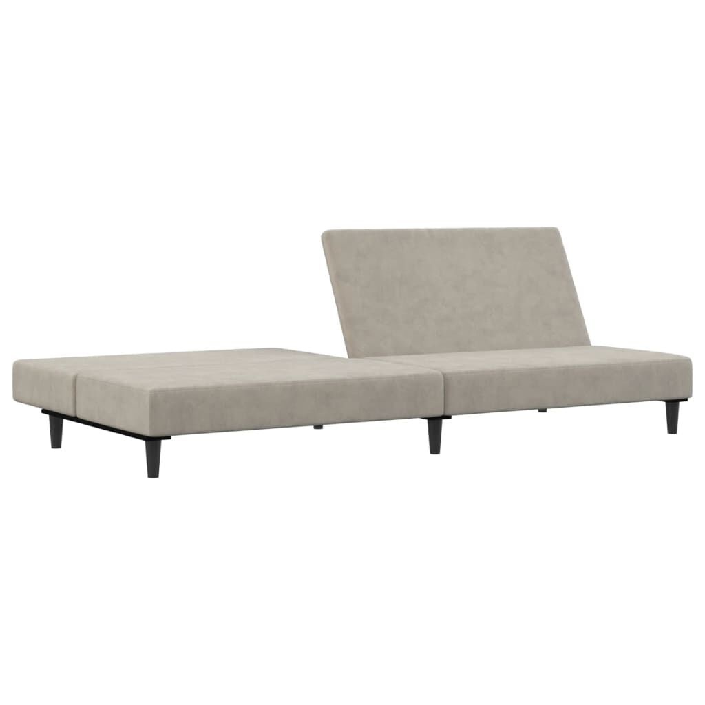 vidaXL Slaapbank Lichtgrijs Fluweel - 40% Korting!