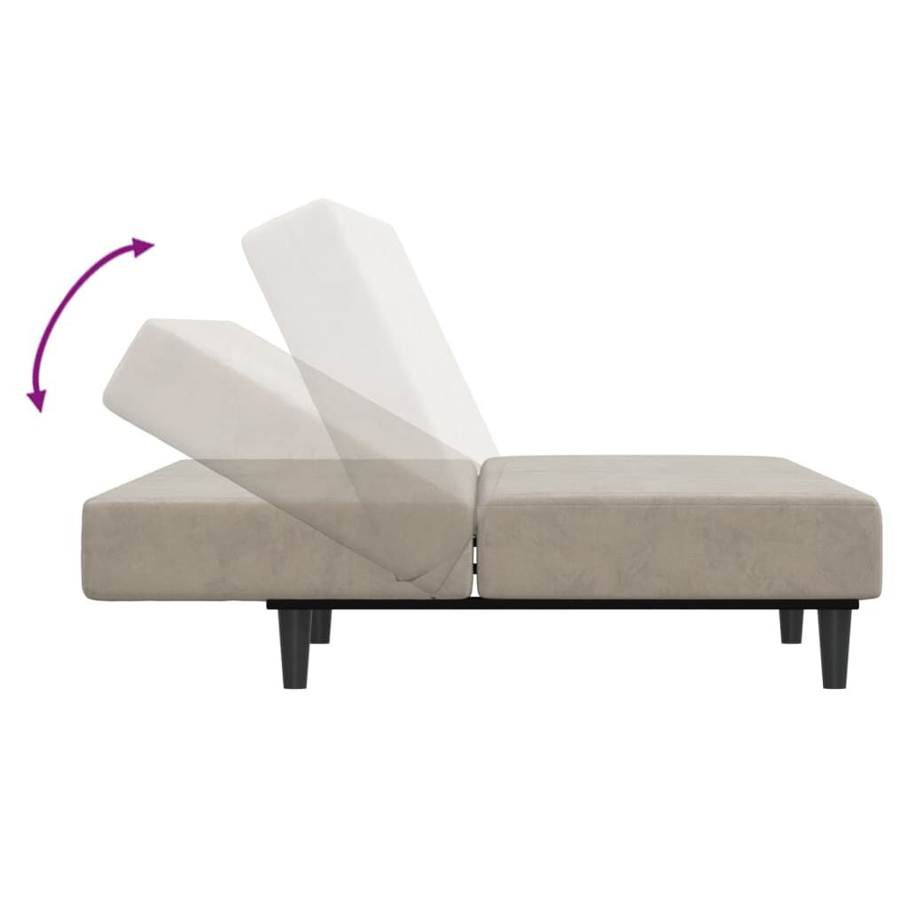 vidaXL Slaapbank Lichtgrijs Fluweel - 40% Korting!