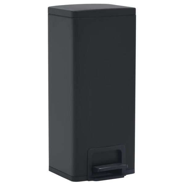 VidaXL Pedaalemmer 30L RVS Zwart - 40% Korting!