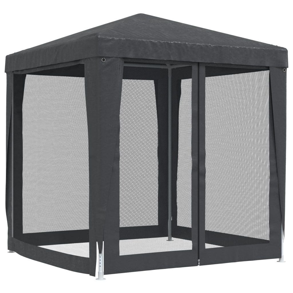 Partytent 2x2m antraciet m. gaaswanden - 55% KORTING!