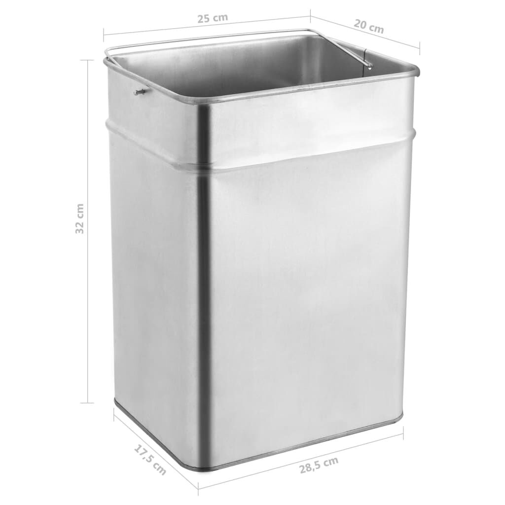 VidaXL Asbak/Prullenbak Hotel 45L Zwart - 35% Korting!