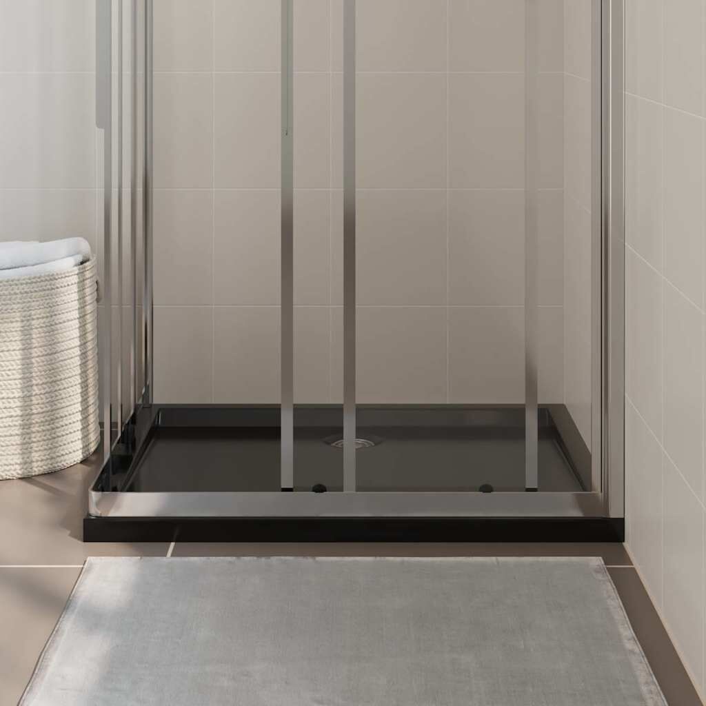 vidaXL Douchebak 70x90 cm Zwart - 40% Korting!