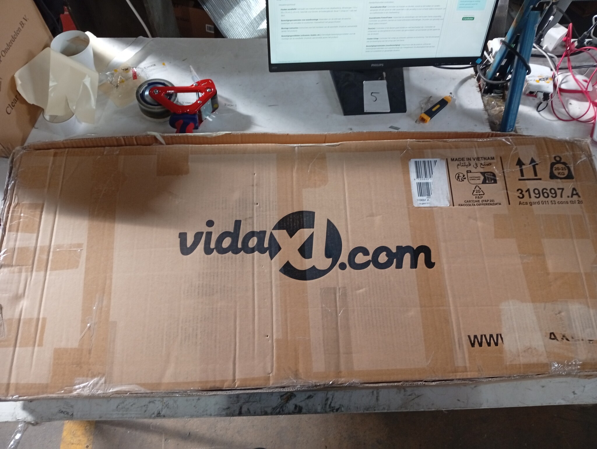 vidaXL Wandtafel Acaciahout 110cm - 55% Korting! (Gebruikssporen)