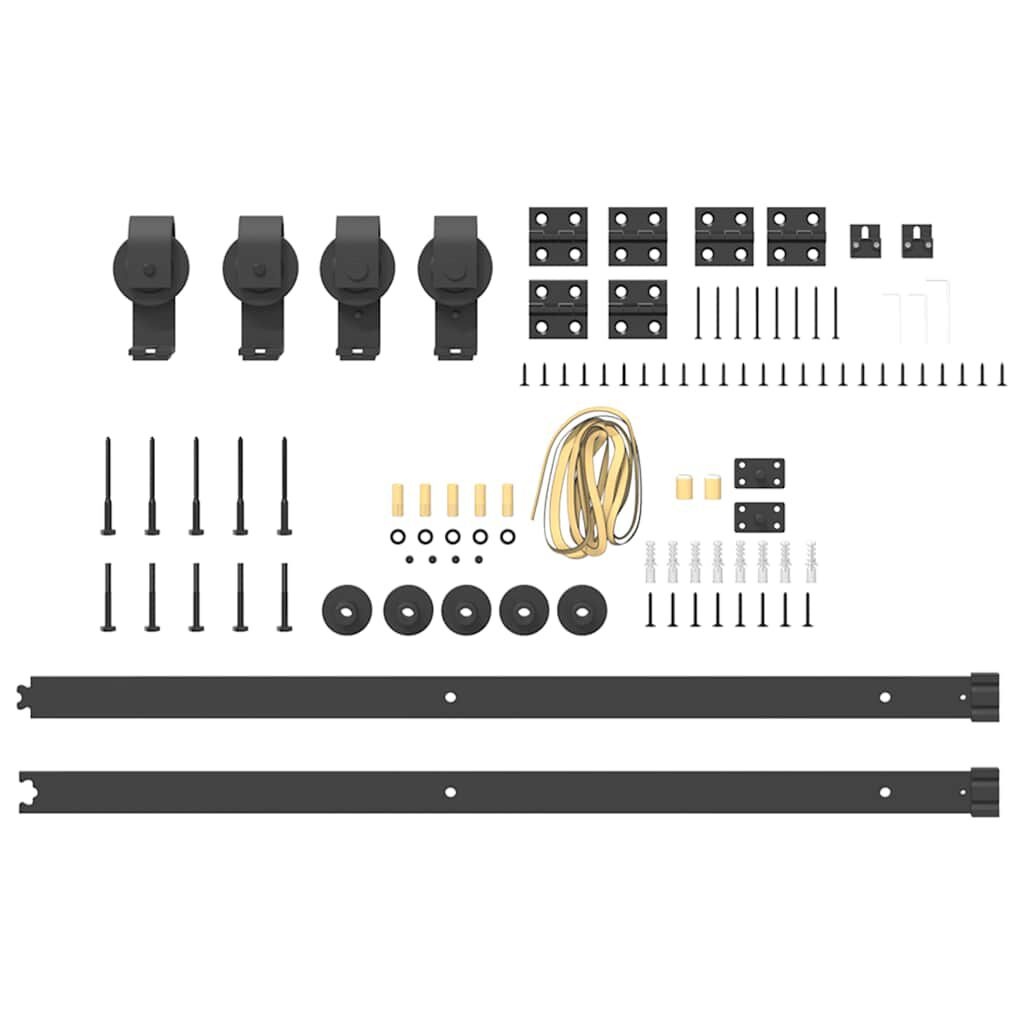 VidaXL Schuifdeur Set 183cm Zwart - 40% Korting! (Incompleet)