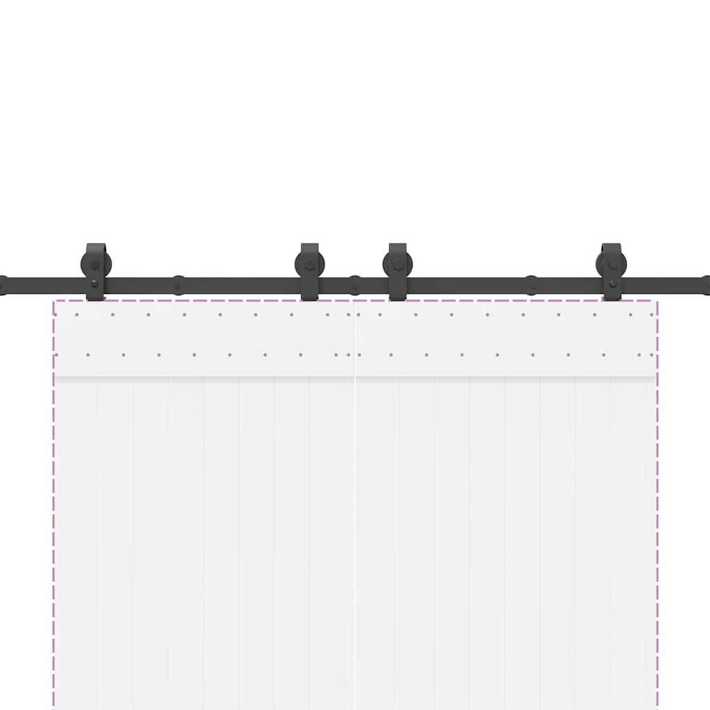 VidaXL Schuifdeur Set 183cm Zwart - 40% Korting! (Incompleet)