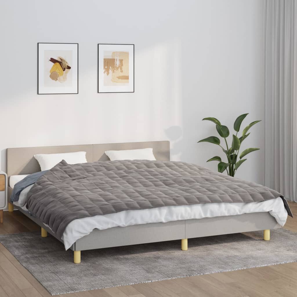 vidaXL Verzwaringsdeken 155x220 cm 7kg Grijs -40% Korting!