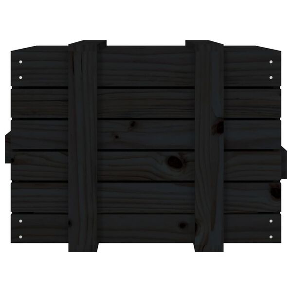 VidaXL Opbergbox Zwart Grenenhout 58cm - 35% Korting!