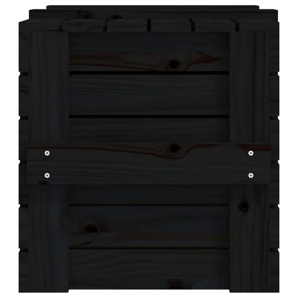 VidaXL Opbergbox Zwart Grenenhout 58cm - 35% Korting!