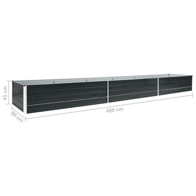 VidaXL Verhoogde Plantenbak 480cm Antraciet - 40% Korting!