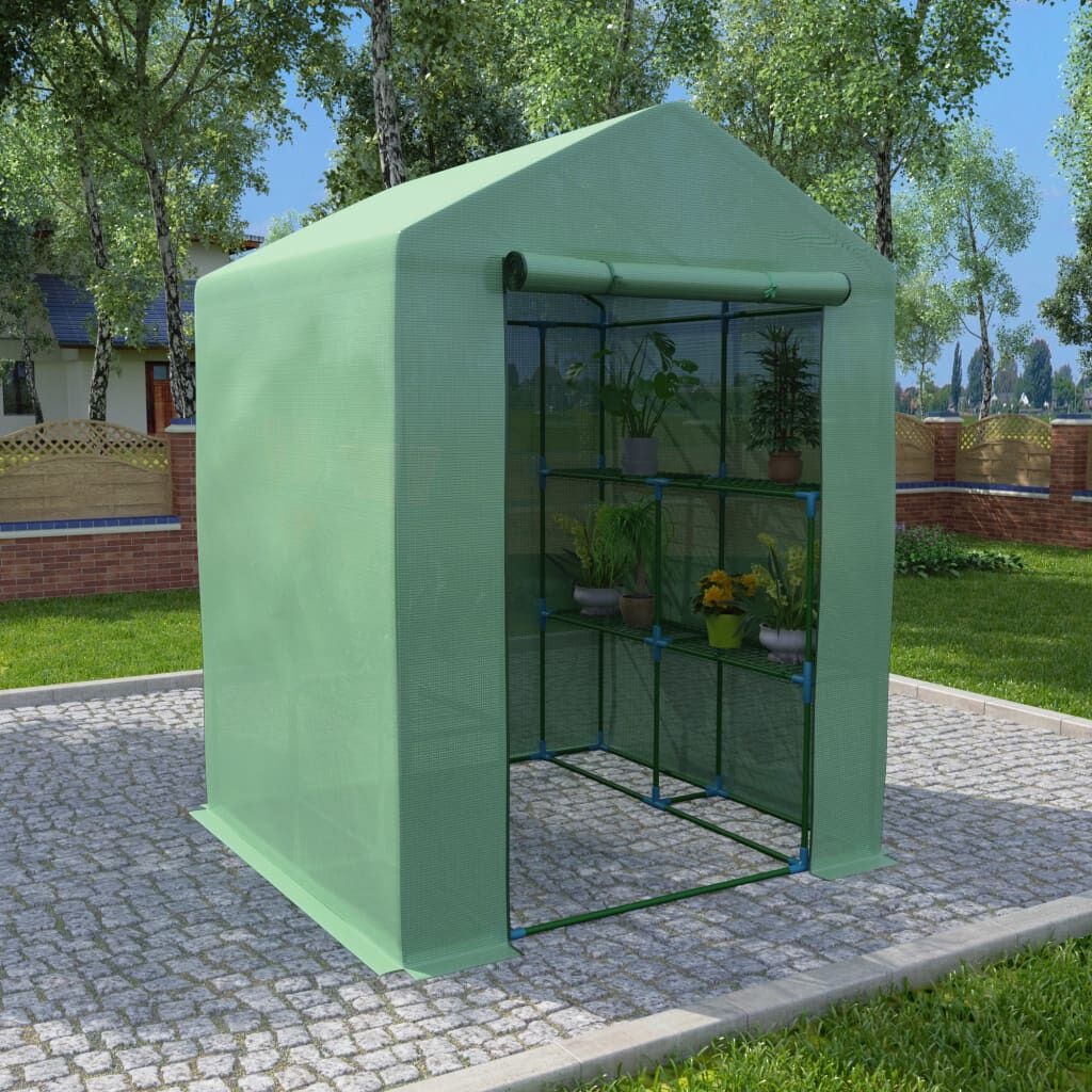 Tuinkas met Schappen 143x143x195cm - 35% Korting!