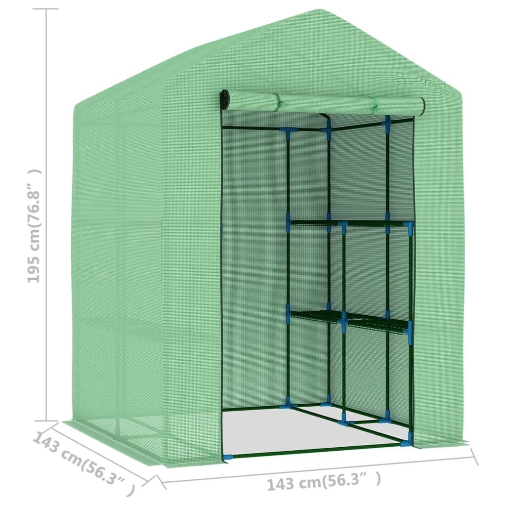 Tuinkas met Schappen 143x143x195cm - 35% Korting!