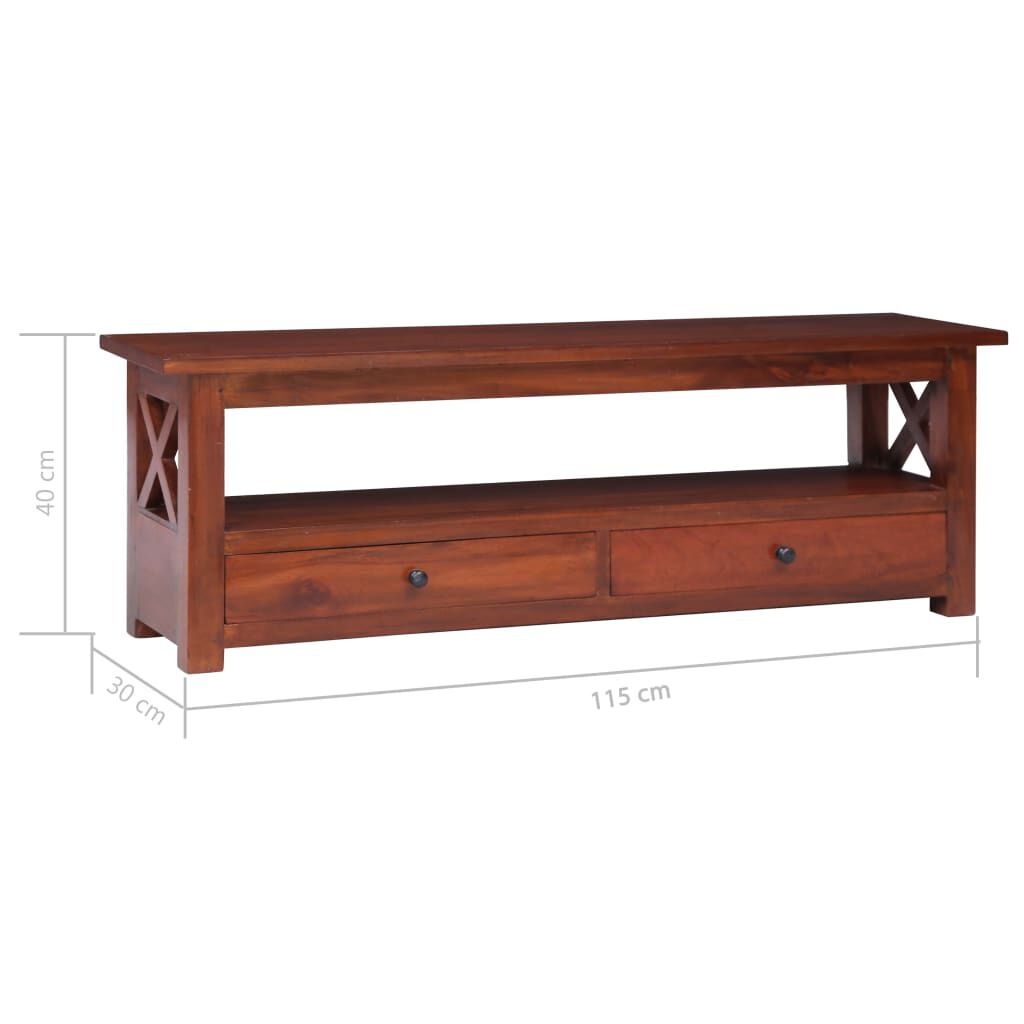 VidaXL TV-meubel Mahonie - Bruin - 115cm - 50% Korting!